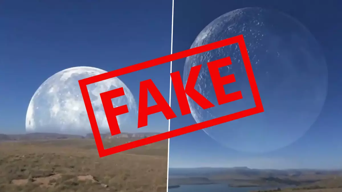 Giant Moon Eclipsing Sun is a Fake Video