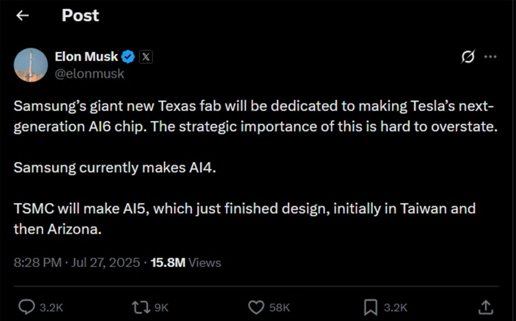 Tesla signed A $16.5B Contract With Samsung to Develop AI chips