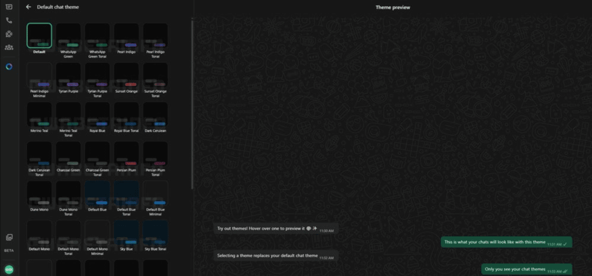 WhatsApp Launched Over 40 Chat Theme Options