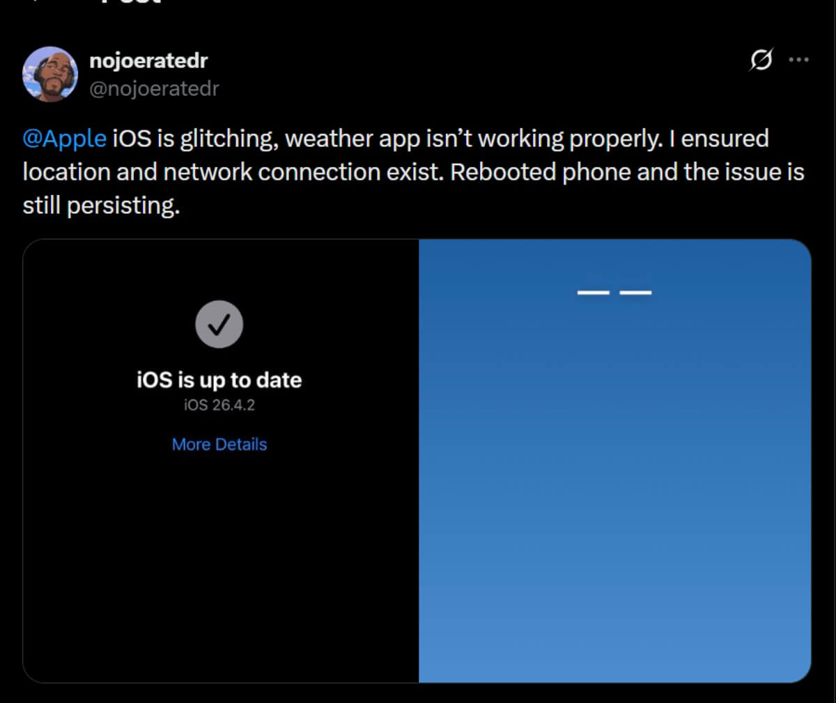 Weather App Outage Confirmed by Apple