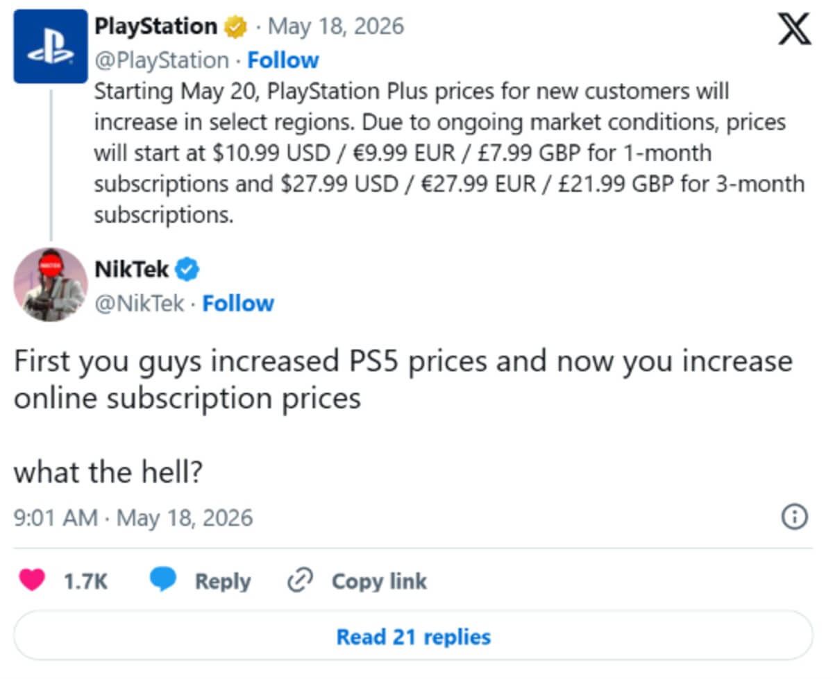 Sony Announced the Price Increase for PlayStation Plus 'Due to Ongoing Market Conditions'
